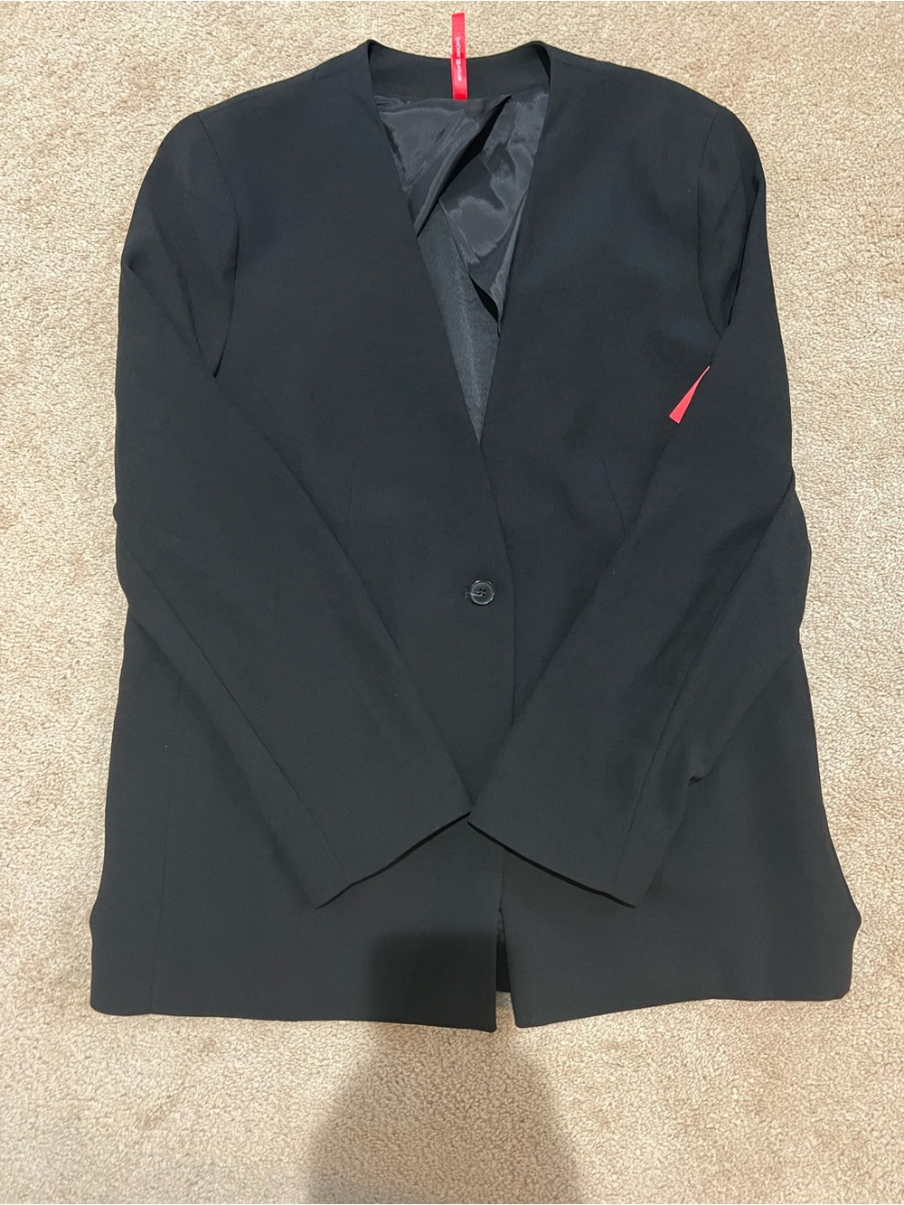 Spanx NWT Black Single-Button Crepe Blazer